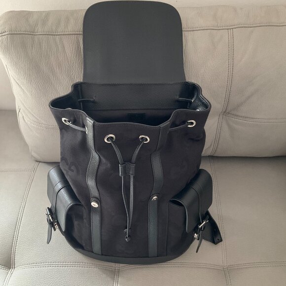 Gucci Jumbo GG Canvas Backpack Black - Picture 7 of 13